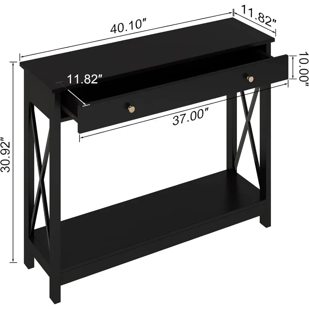 Design Console Table  Black