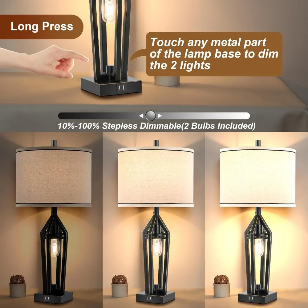 Lamp BedsideTable 4 LED Bulb Decoration