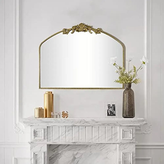 Baroque Arch Wall Mirror Metal Frame