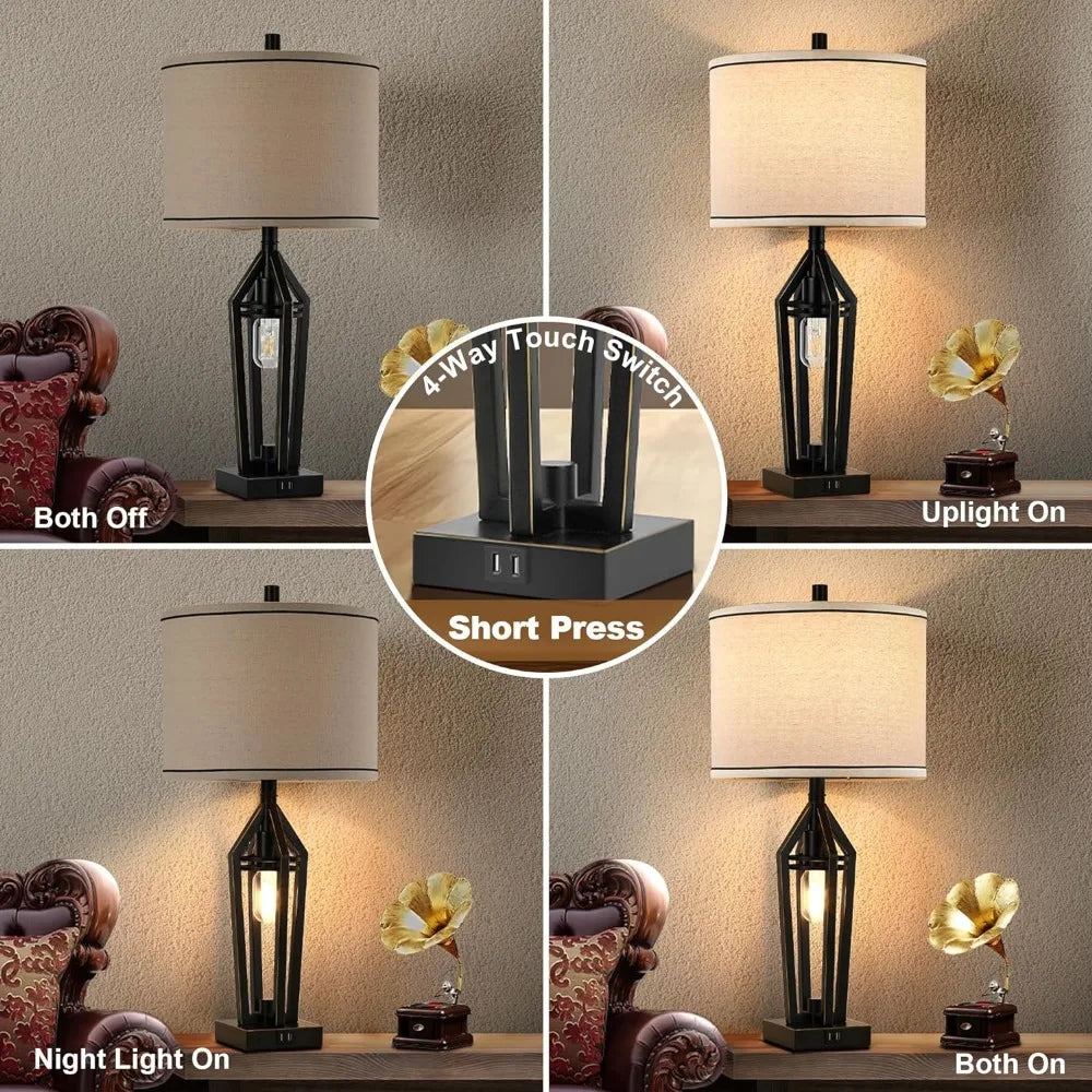 Lamp BedsideTable 4 LED Bulb Decoration