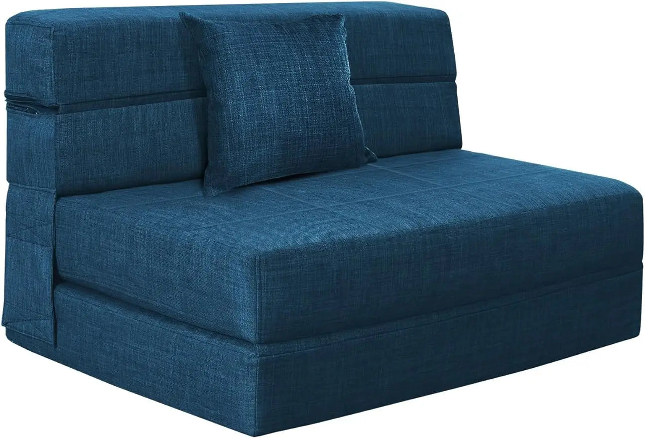 Folding Sofa Bed Couch, Memory Foam, with Pillow Sleeper Chair , Washable Cover,